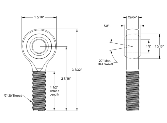 RE-1220-M Rod End