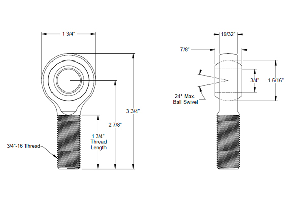 RE-3416-M Rod End