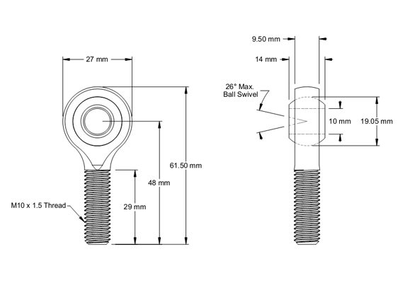 M10-F Rod End