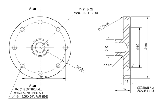 500 02594 tension adapter RSB6 5000kg